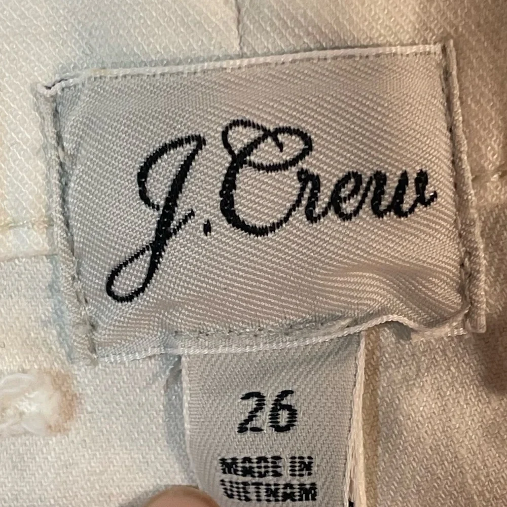 J Crew Chino Twill Garment-Dyed Cargo Pant; Cotton/Linen Blend - Womens 26
